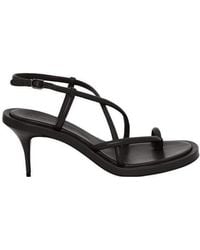 McQueen - Strappy Kitten-Heeled Sandals - Lyst