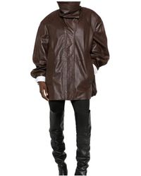 Sportmax - Long-Sleeve Leather Jacket - Lyst