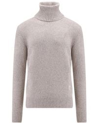 Ami Paris - Ami De Coeur Roll Neck Knitted Jumper - Lyst