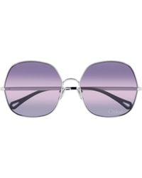 Chloé - Chloé Eyewear Geometric Frame Sunglasses - Lyst