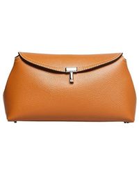 TOTEME - Totême Logo Plaque Foldover Top Crossbody Bag - Lyst