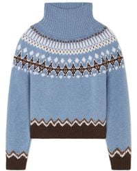 Alanui - Sweet Winter Fair Isle Turtleneck Sweater - Lyst