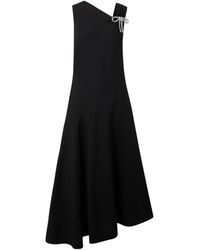 Jil Sander - Asymmetrical Hem Evening Dress - Lyst