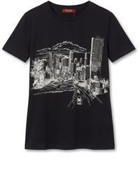 Max Mara - Studio Ernesta Graphic Patterned T-Shirt - Lyst