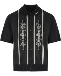 Amiri - Ma Logo Embroidered Short-Sleeved Cardigan - Lyst