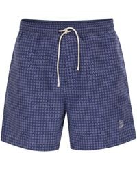 Brunello Cucinelli - Nylon Swimsuit With Floral Print - Lyst