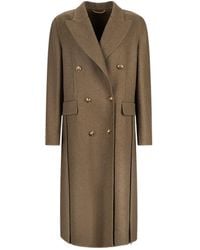 Ermanno Scervino - Long Double-Breasted Coat With A Lapel Collar - Lyst