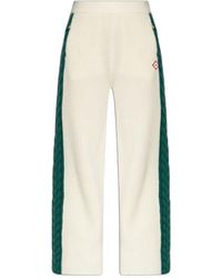 CASABLANCA - Straight-Leg Cable-Knit Trousers - Lyst