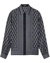 Versace - Pattern-Printed Long-Sleeved Shirt - Lyst