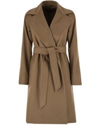 Max Mara - Lapel Long-Sleeved Coat - Lyst
