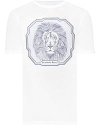 Stefano Ricci - Logo Embroidery Detail Short-Sleeved T-Shirt - Lyst