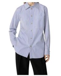 Bottega Veneta - Pinstripe Cotton Poplin Shirt - Lyst