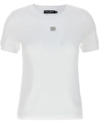 Dolce & Gabbana - Dg Embellished Crewneck T-Shirt - Lyst