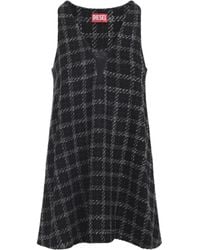 DIESEL - D-Giada Checked Sleeveless Mini Dress - Lyst