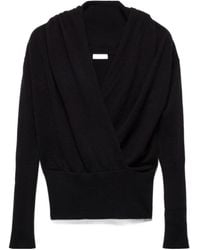 7 For All Mankind - Wrap V-Neck Sweater - Lyst