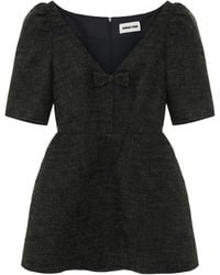 ShuShu/Tong - V-Neck Bow Midi Dress - Lyst