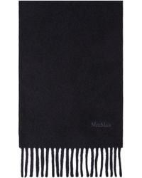 Max Mara - Fringed Logo-Embroidered Scarf - Lyst