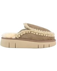 Mou - Round-Headed Muller Shoes With Thick Soles - Lyst