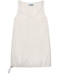 Prada - Sleeveless Technical Pongé Mini-Dress - Lyst