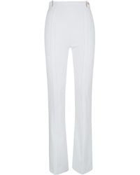 Elisabetta Franchi - Logo Charm Flared Pants - Lyst