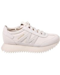 Moncler - Round Toe Lace-Up Sneakers - Lyst