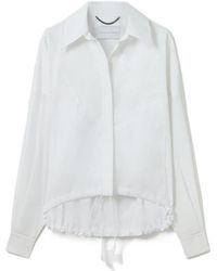 Stella McCartney - Drawstring-Hem Long-Sleeve Shirt - Lyst