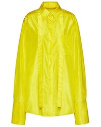Valentino - Pussy Bow-Collar Silk Shirt - Lyst
