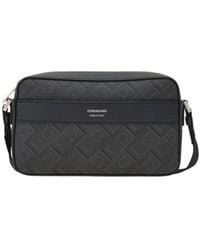 Ferragamo - Ferragamo Monogram Jacquard Zipped Crossbody Bag - Lyst