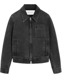 Ami Paris - Ami Zip-Up Denim Jacket - Lyst