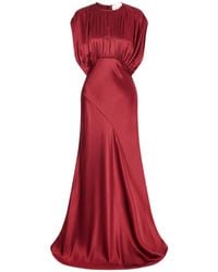 TOVE - Satin Pleated Long Skirt - Lyst