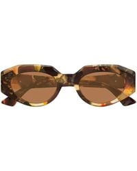 Bottega Veneta - Eyewear Oval Frame Sunglasses - Lyst