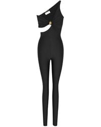 Saint Laurent - Cut-Out One-Shoulder Jumpsuit - Lyst
