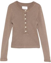 Citizens of Humanity - Varra Henley Ribbed-Knit Top - Lyst