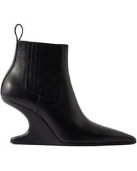 Rick Owens - Cantilever Leather Ankle Boots - Lyst