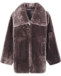 Blancha - Straight Merino Shearling Jacket - Lyst