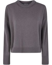 Mrz - Cropped Oversized Round Neck Sweater - Lyst