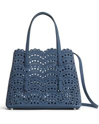 Alaïa - Mina 25 Blue Suede Tote Bag - Lyst
