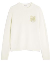 Maison Kitsuné - Maison Kitsuné Fox Head Intarsia Jumper - Lyst