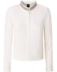 Pinko - Cardigan With Jewel Collar - Lyst