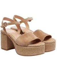 Gianvito Rossi - Suede Espadrille Wedges - Lyst