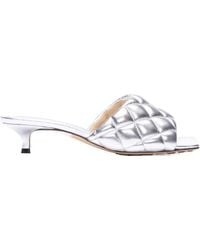 Bottega Veneta - Logo High-Heeled Sandals - Lyst