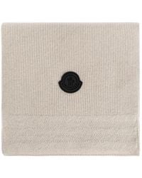 Moncler - Logo-Patch Ribbed-Knit Scarf - Lyst