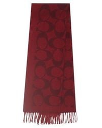 COACH - Fringed Scarf - Lyst