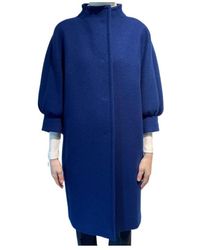 Max Mara - High-Necked Long-Sleeved Coat - Lyst