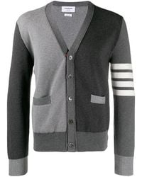 Thom Browne - Color-Block V-Neck Cardigan - Lyst