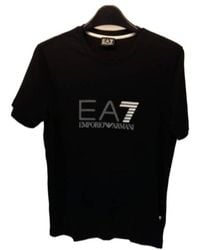 EA7 - Logo Round Collar Short-Sleeved T-Shirt - Lyst
