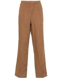 Aspesi - Linen Straight Trousers - Lyst