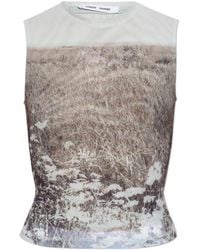 Samsøe & Samsøe - Saangel Landscape-Print Top - Lyst