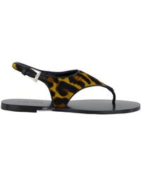 Paris Texas - Leopard-Print Flat Sandals - Lyst