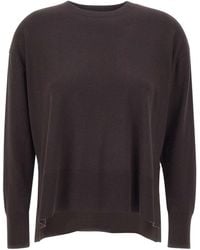Kaos - Side-Slit Crewneck Sweater - Lyst